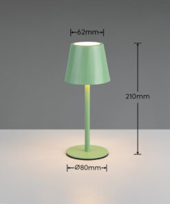 Επαναφορτιζόμενο Πορτατίφ Πράσινο Φυστικί DIAZ 1.6W 160lm CCT 2700-6500K Dimmable IP44 Reality – R55961149