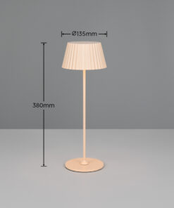 Επαναφορτιζόμενο Πορτατίφ Μπεζ Suarez 1.5W 200lm 3000Κ Dimmable IP44 με Ασύρματη Βάση Φόρτισης Reality – R57706166