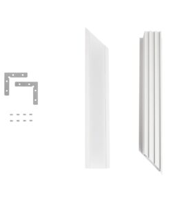 GLOBOSTAR® ALP-CORNER-SIDE90 RECESSA 61788 Χωνευτό Προφίλ Αλουμινίου Γωνία με Λευκό Γαλακτερό Πατητό Κάλυμμα για Ταινίες LED IP20 – Λευκό Ματ – Μ30 x Π3.5 x Υ4cm