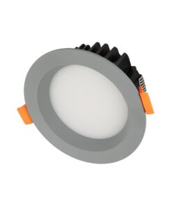 GLOBOSTAR® WATERA 60986 Χωνευτό Downlight Σποτ Panel Μπάνιου & WC LED 12W 1500lm 120° AC 220-240V Αδιάβροχο IP54 Ρυθμιζόμενο Λευκό CCT με Διακόπτη στο Σώμα 2700K/4500K/6000K Dimmable – Lumileds SMD Chip & TÜV SÜD Driver – Γκρι Ανθρακί Ματ – Μ10.8 x Π10.8 x Υ3.2cm / Q9cm – 3 Χρόνια Εγγύηση