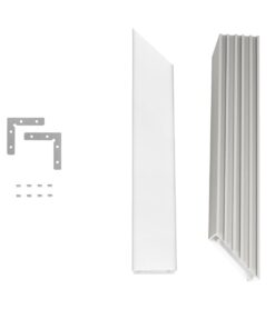 GLOBOSTAR® ALP-CORNER-SIDE90 BRIGHTRAIL 61779 Επιφανειακό / Κρεμαστό Προφίλ Αλουμινίου Γωνία με Λευκό Γαλακτερό Πατητό Κάλυμμα για Ταινίες LED IP20 – Γκρι Ανθρακί Ματ – Μ30 x Π5 x Υ7.5cm