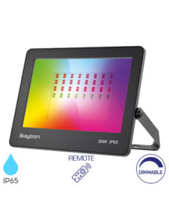 Προβολέας LED IP65 50W Πολύχρωμος RGB με Control Braytron – BT66-05091