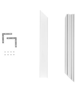 GLOBOSTAR® ALP-CORNER-SIDE90 LUMILINE 61766 Επιφανειακό / Κρεμαστό Προφίλ Αλουμινίου Γωνία με Λευκό Γαλακτερό Πατητό Κάλυμμα για Ταινίες LED IP20 – Λευκό Ματ – Μ30 x Π3.5 x Υ7cm