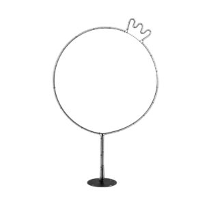 GLOBOSTAR® XMAS-CROWN-BIG Χριστουγεννιάτικο Διακοσμητικό Φωτιστικό LED 27.3W 1092lm 360° AC 220-240V Αδιάβροχο IP65 Θερμό Λευκό 2700K  – Μαύρο & Διάφανο – Μ88 x Π25 x Υ136cm – 2 Χρόνια Εγγύηση