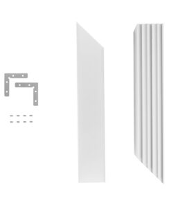 GLOBOSTAR® ALP-CORNER-SIDE90 BRIGHTRAIL 61777 Επιφανειακό / Κρεμαστό Προφίλ Αλουμινίου Γωνία με Λευκό Γαλακτερό Πατητό Κάλυμμα για Ταινίες LED IP20 – Λευκό Ματ – Μ30 x Π5 x Υ7.5cm