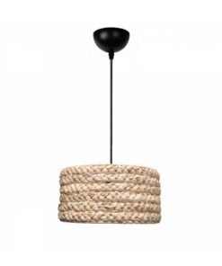 GLOBOSTAR® POMEGRANDE 204-0161 Boho Κρεμαστό Φωτιστικό Οροφής με Ντουί 1 x E27 AC 220-240V IP20 – Μπεζ – Μ29 x Π29 x Υ15cm