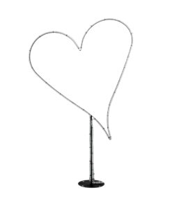 GLOBOSTAR® XMAS-HEART Χριστουγεννιάτικο Διακοσμητικό Φωτιστικό LED 19,5W 780lm 360° AC 220-240V Αδιάβροχο IP65 Θερμό Λευκό 2700K – Μαύρο & Διάφανο – M100 x Π25 x Υ157cm – 2 Χρόνια Εγγύηση