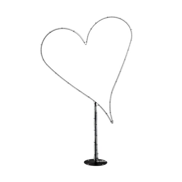 GLOBOSTAR® XMAS-HEART Χριστουγεννιάτικο Διακοσμητικό Φωτιστικό LED 19,5W 780lm 360° AC 220-240V Αδιάβροχο IP65 Θερμό Λευκό 2700K  – Μαύρο & Διάφανο – M100 x Π25 x Υ157cm – 2 Χρόνια Εγγύηση
