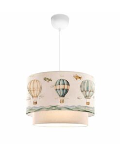GLOBOSTAR® BALLON 204-0121 Παιδικό Κρεμαστό Φωτιστικό Οροφής με Ντουί 1 x E27 AC 220-240V IP20 – Πολύχρωμο – Μ30 x Π30 x Υ20cm