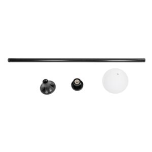 GLOBOSTAR® AGROS 61597 Φωτιστικό Κολωνάκι Κήπου με Ντουί 1 x E27 AC 220-240V Αδιάβροχο IP65 – Λευκό & Μάυρο – Μ30 x Π30 x Υ240cm
