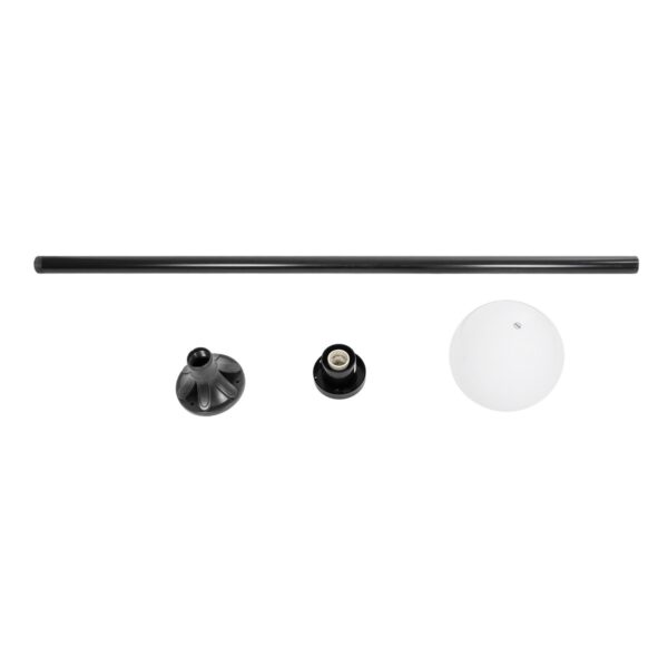 GLOBOSTAR® AGROS 61597 Φωτιστικό Κολωνάκι Κήπου με Ντουί 1 x E27 AC 220-240V Αδιάβροχο IP65 – Λευκό & Μάυρο – Μ30 x Π30 x Υ240cm