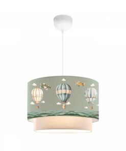 GLOBOSTAR® BALLON 204-0120 Παιδικό Κρεμαστό Φωτιστικό Οροφής με Ντουί 1 x E27 AC 220-240V IP20 – Πολύχρωμο – Μ30 x Π30 x Υ20cm