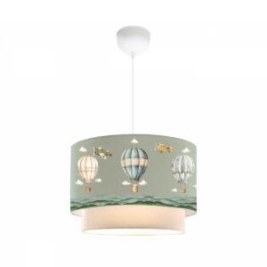 GLOBOSTAR® BALLON 204-0120 Παιδικό Κρεμαστό Φωτιστικό Οροφής με Ντουί 1 x E27 AC 220-240V IP20 – Πολύχρωμο – Μ30 x Π30 x Υ20cm
