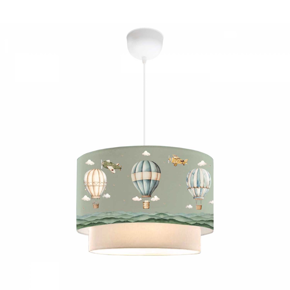 GLOBOSTAR® BALLON 204-0120 Παιδικό Κρεμαστό Φωτιστικό Οροφής με Ντουί 1 x E27 AC 220-240V IP20 – Πολύχρωμο – Μ30 x Π30 x Υ20cm