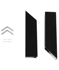 GLOBOSTAR® ALP-CORNER-IN90 BRIGHTRAIL 61781 Επιφανειακό / Κρεμαστό Προφίλ Αλουμινίου Γωνία με Λευκό Γαλακτερό Πατητό Κάλυμμα για Ταινίες LED IP20 – Μαύρο Ματ – Μ30 x Π5 x Υ7.5cm