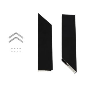GLOBOSTAR® ALP-CORNER-IN90 BRIGHTRAIL 61781 Επιφανειακό / Κρεμαστό Προφίλ Αλουμινίου Γωνία με Λευκό Γαλακτερό Πατητό Κάλυμμα για Ταινίες LED IP20 – Μαύρο Ματ – Μ30 x Π5 x Υ7.5cm