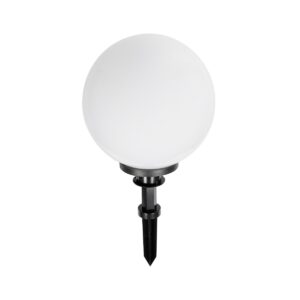GLOBOSTAR® AGROS 61708 Φωτιστικό Κήπου / Καρφωτό με Ντουί 1 x E27 AC 220-240V Αδιάβροχο IP65 – Λευκό & Μάυρο – Μ30 x Π30 x Υ64cm