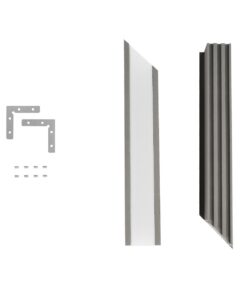 GLOBOSTAR® ALP-CORNER-SIDE90 RECESSA 61790 Χωνευτό Προφίλ Αλουμινίου Γωνία με Λευκό Γαλακτερό Πατητό Κάλυμμα για Ταινίες LED IP20 – Γκρι Ανθρακί Ματ – Μ30 x Π3.5 x Υ4cm