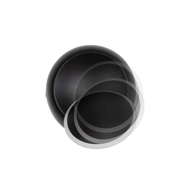 GLOBOSTAR® TSUKI 60675 Μοντέρνο Φωτιστικό Τοίχου – Απλίκα LED 5W 625lm 180° AC 220-240V Αδιάβροχο IP65 Θερμό Λευκό 2700K – Bridgelux COB Chip & TÜV SÜD Driver – Μαύρο Ματ – Μ14 x Π8.5 x Υ14cm – 5 Χρόνια Εγγύηση