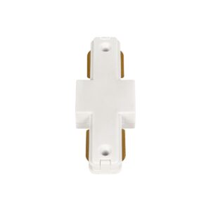 GLOBOSTAR® EUROTRACK-1PH 60904 Μονοφασικός Σύνδεσμος Ι Επέκτασης Ράγας 2 Καλωδίων 1L+1N για Σύστημα Ράγας Eurotrack-1PH AC 220-240V IP20 – Λευκό Ματ – Μ9.3 x Π3.5 x Υ1.6cm