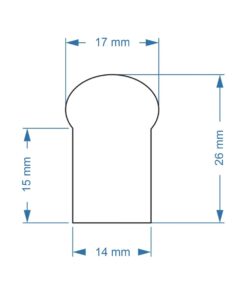 GloboStar® 999-0245 OVALE 120° Degree Neon Flex Epistar LED SMD 5050 1m 18W/m 60LED/m 1260lm/m 120° DC 230V Αδιάβροχη IP68 RGB Dimmable Μ100 x Π2.6 x Υ1.7cm