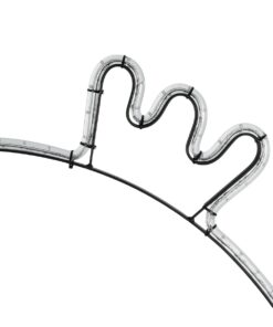 GLOBOSTAR® XMAS-CROWN-BIG Χριστουγεννιάτικο Διακοσμητικό Φωτιστικό LED 27.3W 1092lm 360° AC 220-240V Αδιάβροχο IP65 Θερμό Λευκό 2700K – Μαύρο & Διάφανο – Μ88 x Π25 x Υ136cm – 2 Χρόνια Εγγύηση