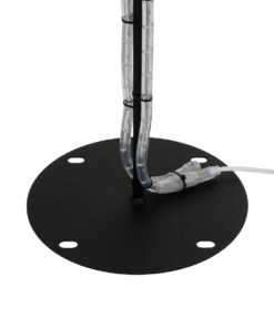 GLOBOSTAR® XMAS-CROWN-BIG Χριστουγεννιάτικο Διακοσμητικό Φωτιστικό LED 27.3W 1092lm 360° AC 220-240V Αδιάβροχο IP65 Θερμό Λευκό 2700K – Μαύρο & Διάφανο – Μ88 x Π25 x Υ136cm – 2 Χρόνια Εγγύηση