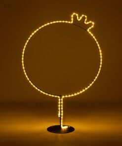 GLOBOSTAR® XMAS-CROWN-SMALL Χριστουγεννιάτικο Διακοσμητικό Φωτιστικό LED 15,6W 624lm 360° AC 220-240V Αδιάβροχο IP65 Θερμό Λευκό 2700K – Μαύρο & Διάφανο – M73 x Π25 x Υ106cm – 2 Χρόνια Εγγύηση