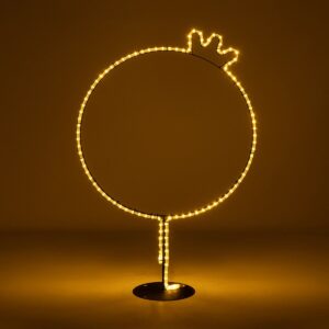 GLOBOSTAR® XMAS-CROWN-SMALL Χριστουγεννιάτικο Διακοσμητικό Φωτιστικό LED 15,6W 624lm 360° AC 220-240V Αδιάβροχο IP65 Θερμό Λευκό 2700K – Μαύρο & Διάφανο – M73 x Π25 x Υ106cm – 2 Χρόνια Εγγύηση