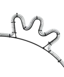 GLOBOSTAR® XMAS-CROWN-SMALL Χριστουγεννιάτικο Διακοσμητικό Φωτιστικό LED 15,6W 624lm 360° AC 220-240V Αδιάβροχο IP65 Θερμό Λευκό 2700K – Μαύρο & Διάφανο – M73 x Π25 x Υ106cm – 2 Χρόνια Εγγύηση