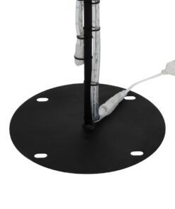 GLOBOSTAR® XMAS-CROWN-SMALL Χριστουγεννιάτικο Διακοσμητικό Φωτιστικό LED 15,6W 624lm 360° AC 220-240V Αδιάβροχο IP65 Θερμό Λευκό 2700K – Μαύρο & Διάφανο – M73 x Π25 x Υ106cm – 2 Χρόνια Εγγύηση