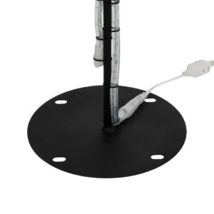 GLOBOSTAR® XMAS-CROWN-SMALL Χριστουγεννιάτικο Διακοσμητικό Φωτιστικό LED 15,6W 624lm 360° AC 220-240V Αδιάβροχο IP65 Θερμό Λευκό 2700K – Μαύρο & Διάφανο – M73 x Π25 x Υ106cm – 2 Χρόνια Εγγύηση