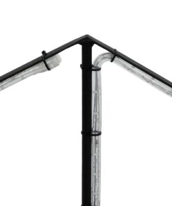 GLOBOSTAR® XMAS-STAR-SMALL Χριστουγεννιάτικο Διακοσμητικό Φωτιστικό LED 15,6W 624lm 360° AC 220-240V Αδιάβροχο IP65 Θερμό Λευκό 2700K – Μαύρο & Διάφανο – M97 x Π25 x Υ107cm – 2 Χρόνια Εγγύηση