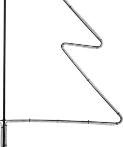 GLOBOSTAR® XMAS-TREE-BIG Χριστουγεννιάτικο Διακοσμητικό Φωτιστικό LED 27.3W 1092lm 360° AC 220-240V Αδιάβροχο IP65 Θερμό Λευκό 2700K – Μαύρο & Διάφανο – Μ134 x Π25 x Υ188cm – 2 Χρόνια Εγγύηση