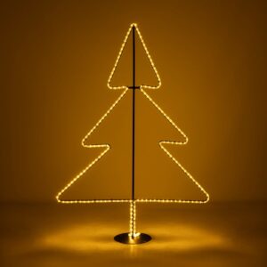 GLOBOSTAR® XMAS-TREE-SMALL Χριστουγεννιάτικο Διακοσμητικό Φωτιστικό LED 19,5W 780lm 360° AC 220-240V Αδιάβροχο IP65 Θερμό Λευκό 2700K – Μαύρο & Διάφανο – M102 x Π25 x Υ142cm – 2 Χρόνια Εγγύηση