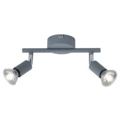 ΣΠΟΤ ΚΙΝΗΤΟ 2ΦΩΤΟ ΜΕΤΑΛΛΙΚΟ 2XGU10 220X80X125mm ΓΚΡΙ ARTE ILLUMINA VORRAS EUROLAMP – 145-25244