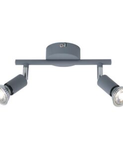 ΣΠΟΤ ΚΙΝΗΤΟ 2ΦΩΤΟ ΜΕΤΑΛΛΙΚΟ 2XGU10 220X80X125mm ΓΚΡΙ ARTE ILLUMINA VORRAS EUROLAMP – 145-25244
