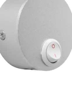 GloboStar® READING 00859 Μοντέρνο Μεταλλικό Φωτιστικό Τοίχου Απλίκα Reading Light CREE LED 3W 300lm 35° AC 85-265V Μονόφωτο Ασημί με Ρυθμιζόμενο Σώμα Σπιράλ & Διακόπτη On / Off Θερμό Λευκό 2700K Μ6.5 x Π20 x Υ20cm