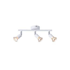ΣΠΟΤ ΚΙΝΗΤΟ 3ΦΩΤΟ ΜΕΤΑΛΛΙΚΟ ΛΕΥΚΟ 3XGU10 300X80X125mm ARTE ILLUMINA VORRAS EUROLAMP – 145-25241