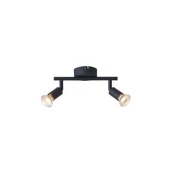 ΣΠΟΤ ΚΙΝΗΤΟ 2ΦΩΤΟ ΜΕΤΑΛΛΙΚΟ 2XGU10 220X80X125mm ΜΑΥΡΟ ARTE ILLUMINA VORRAS EUROLAMP – 145-25236