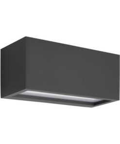 ΑΠΛΙΚΑ ΤΟΙΧΟΥ 1XΕ27 250X110X10 IP54 ΓΡΑΦΙΤΗ UP DOWN ARTE ILLUMINA AMIGO EUROLAMP – 145-20634