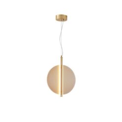 ΦΩΤΙΣΤΙΚΟ ΚΡΕΜΑΣΤΟ ΜΕΤΑΛΛΟ-ΓΥΑΛΙ LED 12.6W 1500Lm 3000K Φ300x2944mm ΜΕΛΙ ARTE ILLUMINA DISC EUROLAMP – 144-15085