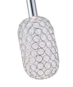 ΦΩΤΙΣΤΙΚΟ ΜΕΤΑΛΛΟ ΜΟΝΟΦΩΤΟ LED 6.3W 648Lm 3000K Φ130X1588mm ΑΣΗΜΙ ARTE ILLUMINA PERFORATO EUROLAMP – 144-15066