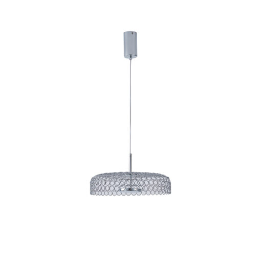 ΦΩΤΙΣΤΙΚΟ ΚΡΕΜΑΣΤΟ ΜΕΤΑΛΛΟ ΜΟΝΟΦΩΤΟ LED 10W 1080Lm 3000K Φ350x1390mm ΑΣΗΜΙ ARTE ILLUMINA PERFORATO EUROLAMP – 144-15072