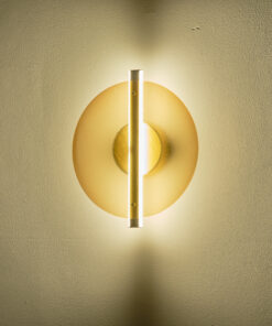 ΑΠΛΙΚΑ ΤΟΙΧΟΥ AΛΟΥΜΙΝO-ΓΥΑΛΙ LED 10W 1200Lm 3000K 340x120x300mm MEΛΙ ARTE ILLUMINA DISC EUROLAMP – 144-15086