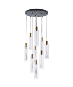 ΦΩΤΙΣΤΙΚΟ ΚΡΕΜΑΣΤΟ ΓΥΑΛΙ 9ΦΩΤΟ 60W 7200Lm 3000K Φ500x2430mm ARTE ILLUMINA VIAL EUROLAMP – 144-15100