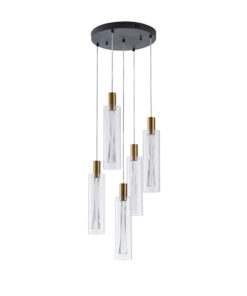 ΦΩΤΙΣΤΙΚΟ ΚΡΕΜΑΣΤΟ ΓΥΑΛΙ 5ΦΩΤΟ 38W 4400Lm 3000K Φ350x15000mm ARTE ILLUMINA VIAL EUROLAMP – 144-15101