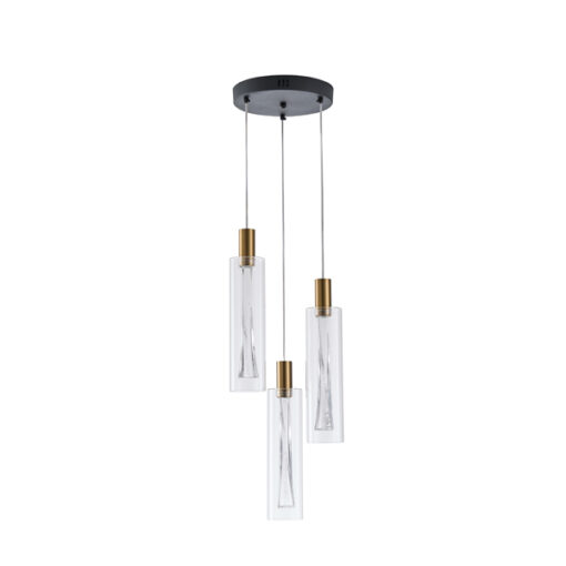 ΦΩΤΙΣΤΙΚΟ ΚΡΕΜΑΣΤΟ ΓΥΑΛΙ 3ΦΩΤΟ 21W 2500Lm 3000K Φ250x1630mm ARTE ILLUMINA VIAL EUROLAMP – 144-15102