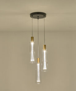 ΦΩΤΙΣΤΙΚΟ ΚΡΕΜΑΣΤΟ ΓΥΑΛΙ 3ΦΩΤΟ 21W 2500Lm 3000K Φ250x1630mm ARTE ILLUMINA VIAL EUROLAMP – 144-15102