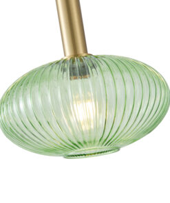 ΦΩΤΙΣΤΙΚΟ ΚΡΕΜΑΣΤΟ ΑΝΑΓΛΥΦΟ ΓΥΑΛΙ 1XΕ27 Φ300X171X1200mm ΠΡΑΣΙΝΟ ARTE ILLUMINA TOPAZ EUROLAMP – 144-24081